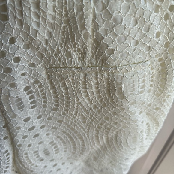 Whistles White Short Sleeve Alisa Placement Lace romper Size 8 - Picture 10 of 11